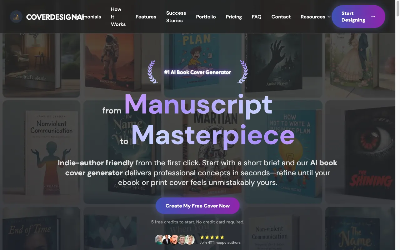 CoverDesignAI — preview screenshot