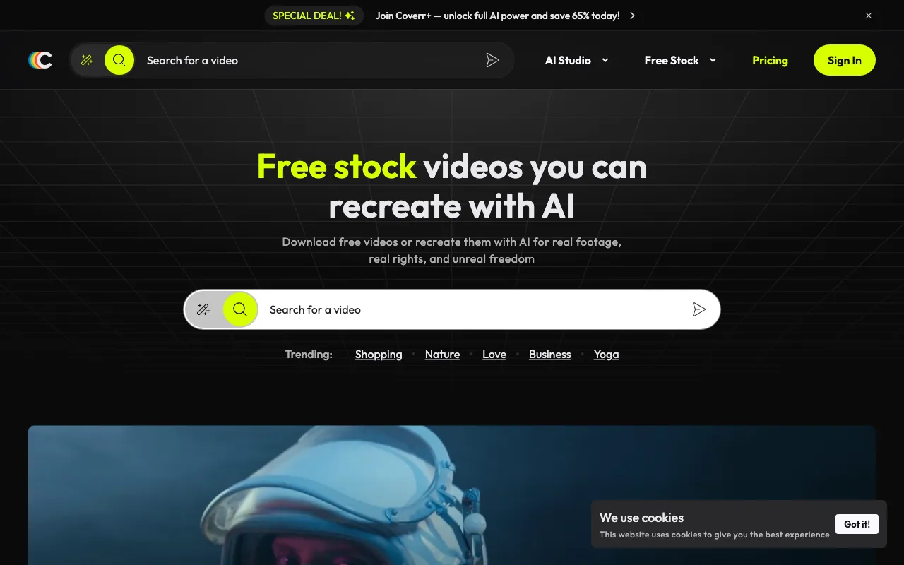 Coverr — preview screenshot