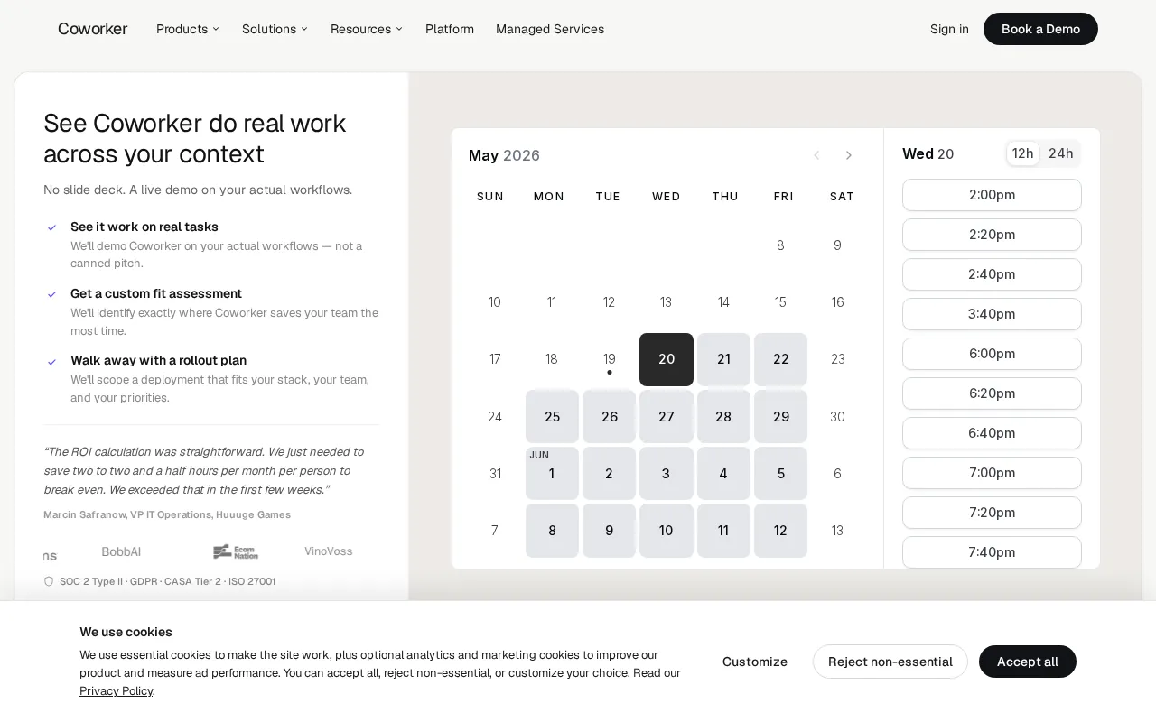 Coworker — pricing page