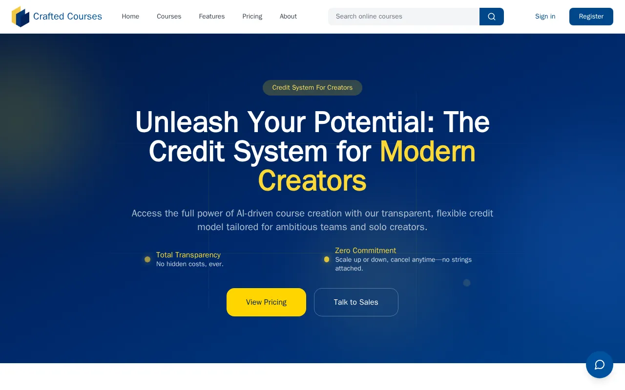 CraftedCourses.io — pricing page