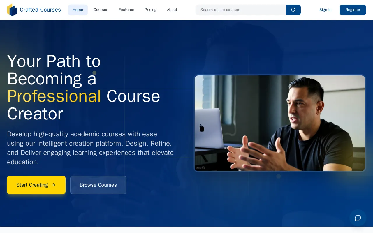 CraftedCourses.io — preview screenshot