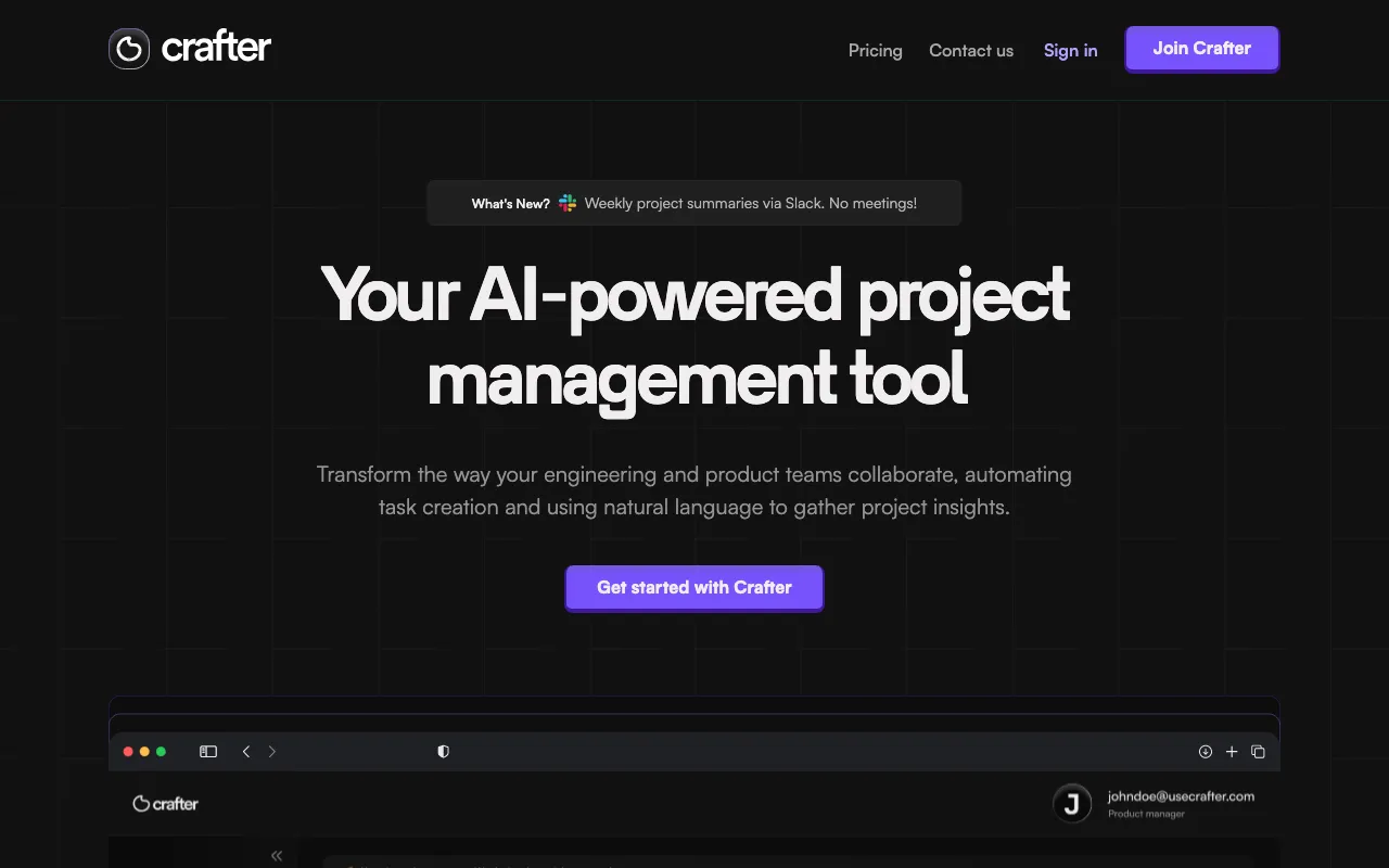 Crafter — preview screenshot