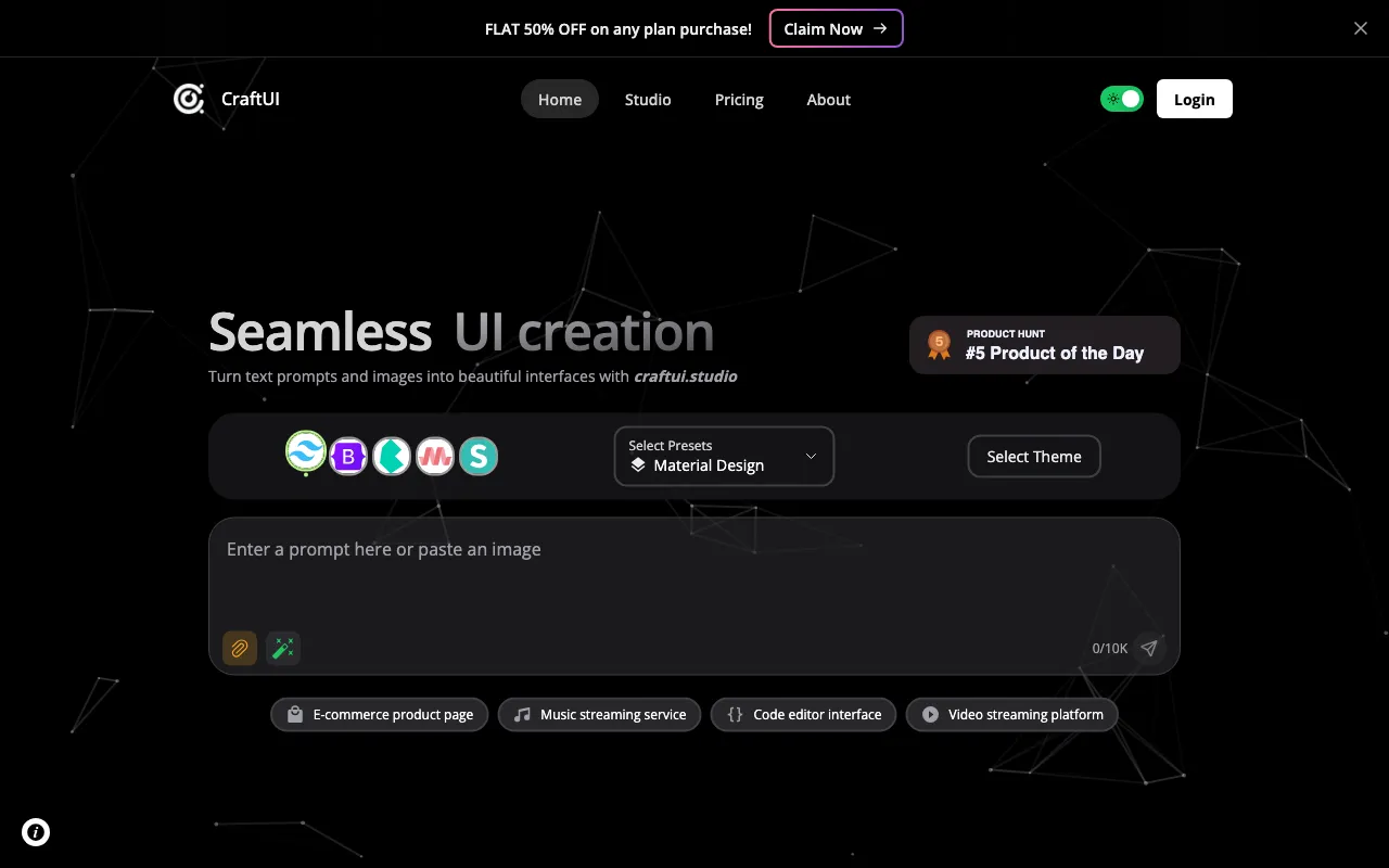 CraftUI — preview screenshot