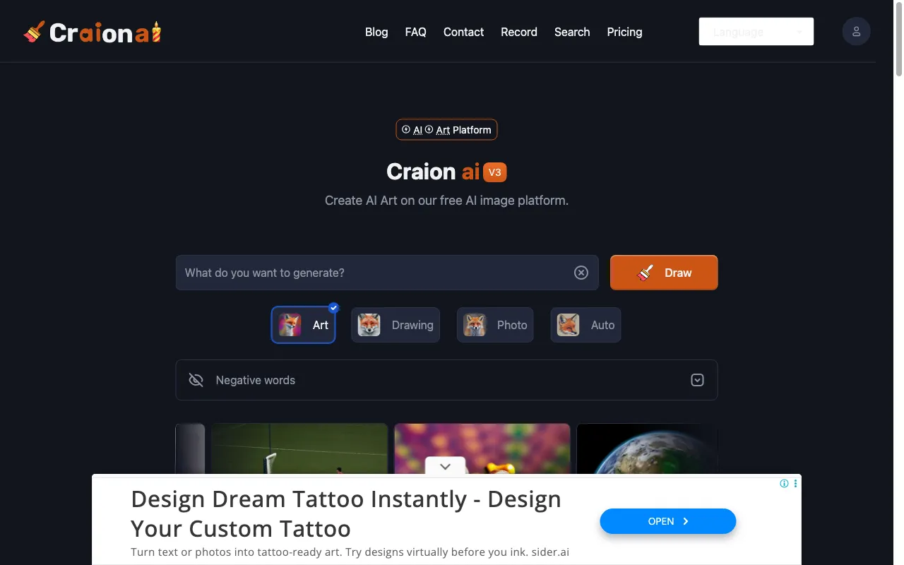 Craion AI — preview screenshot
