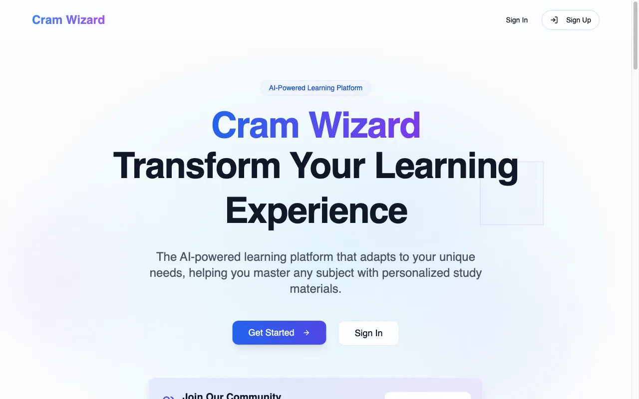 Cram Wizard — preview screenshot