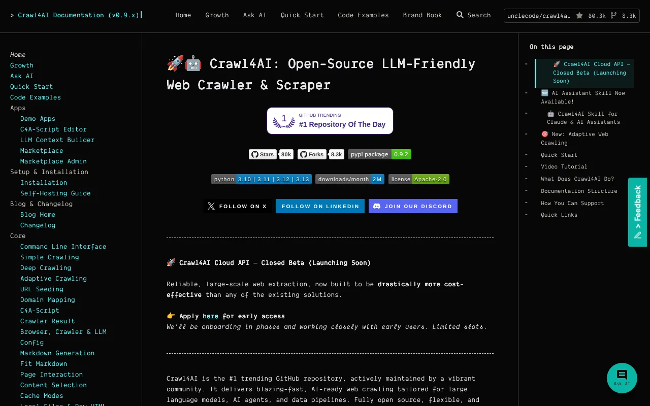 Crawl4AI — preview screenshot