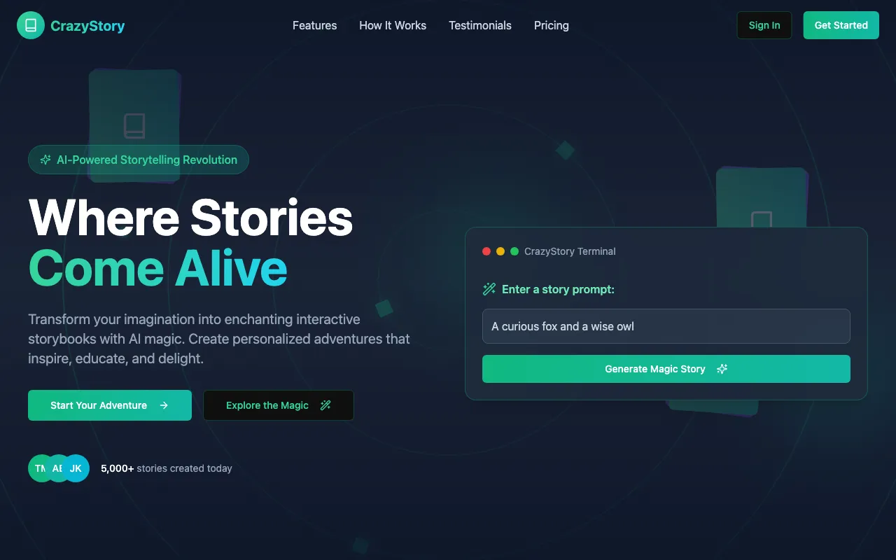 CrazyStory — preview screenshot