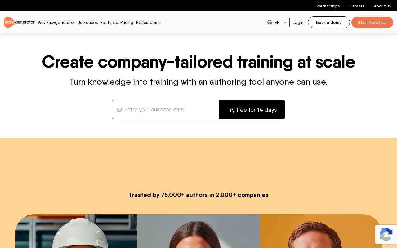 Create company-tailored training at scale — preview screenshot