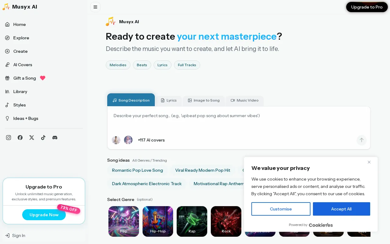 Musyx AI — preview screenshot