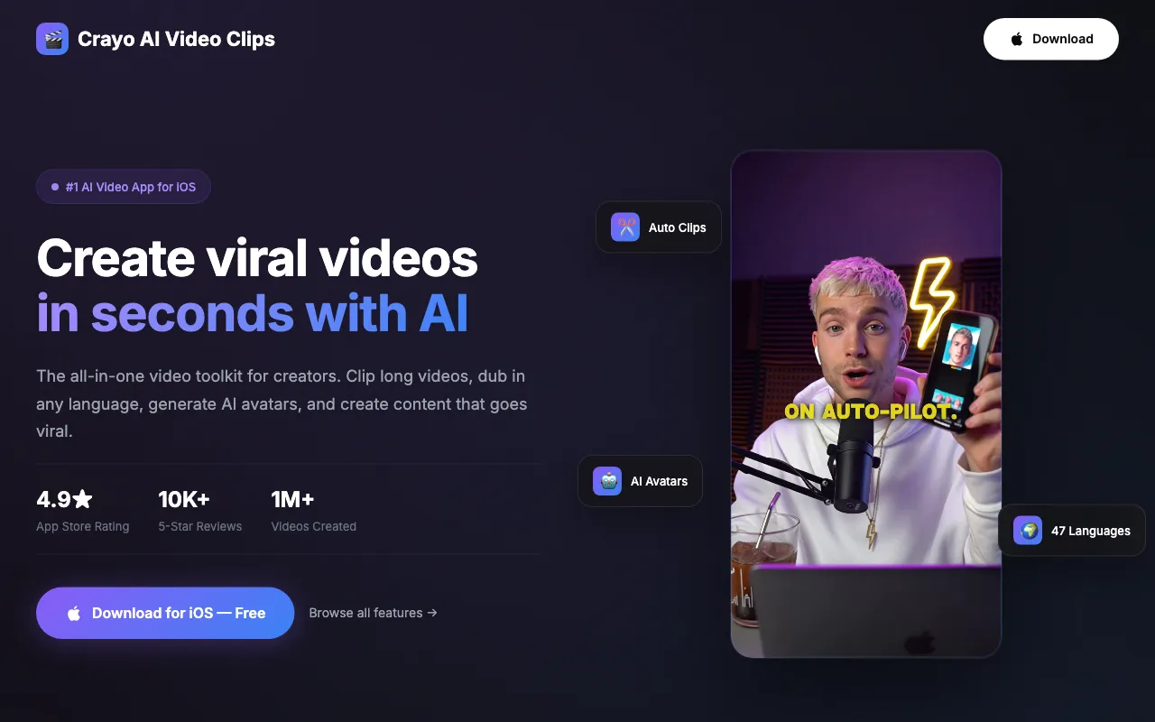 Create Viral Video clips with AI — preview screenshot