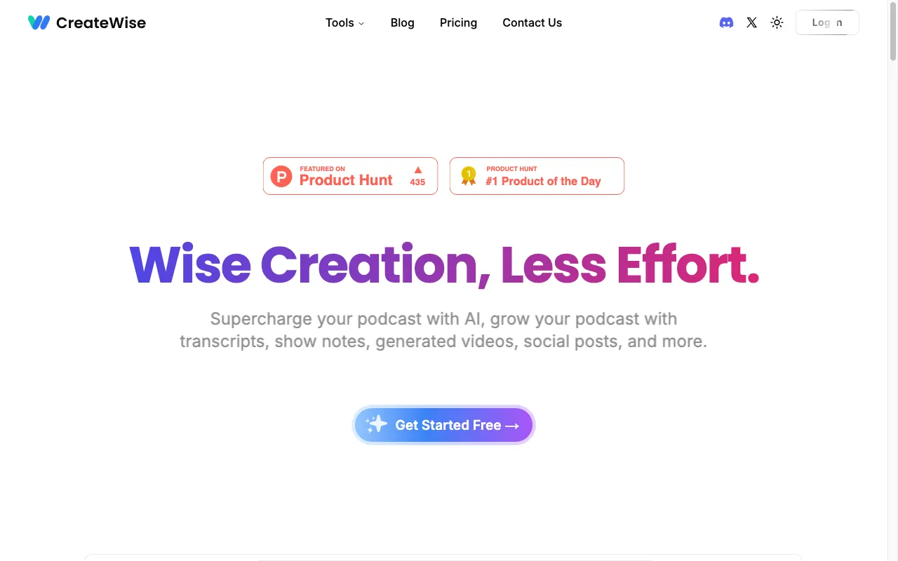 CreateWise AI — preview screenshot