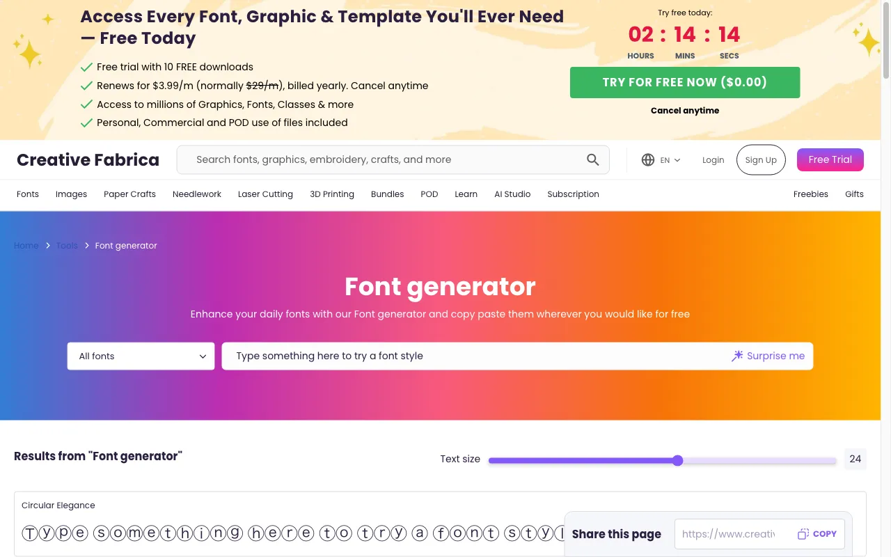 Creative Fabrica — preview screenshot