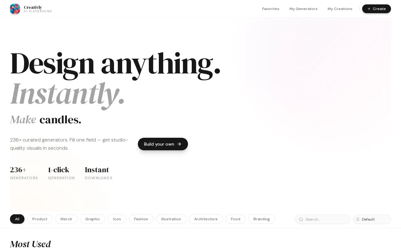 Creativly — preview screenshot