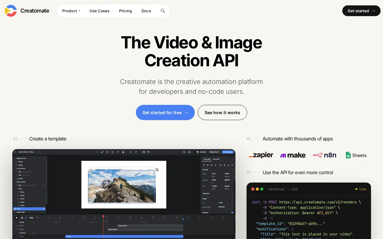 Creatomate — preview screenshot
