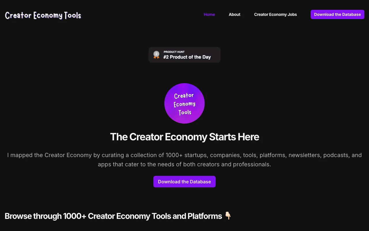 Creator Economy Tools — preview screenshot