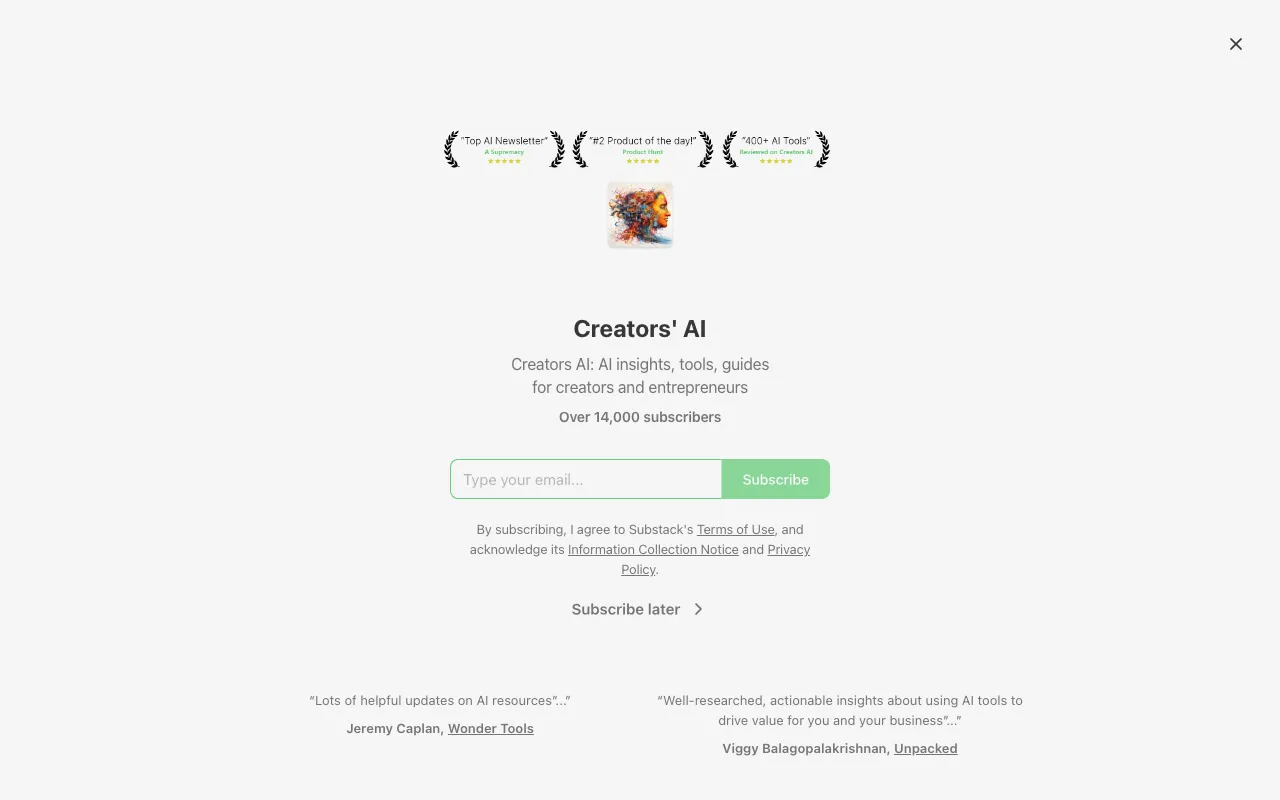 Creators' AI — preview screenshot