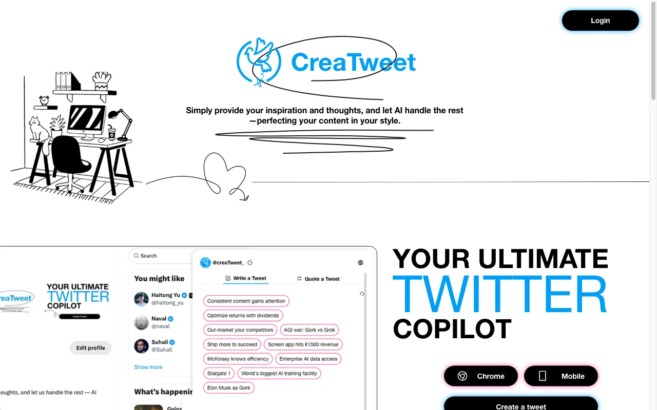 CreaTweet — preview screenshot