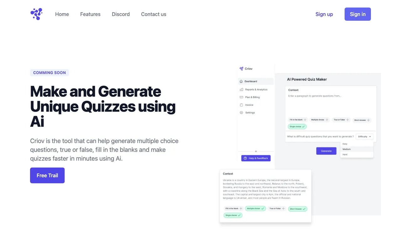 Criov — preview screenshot
