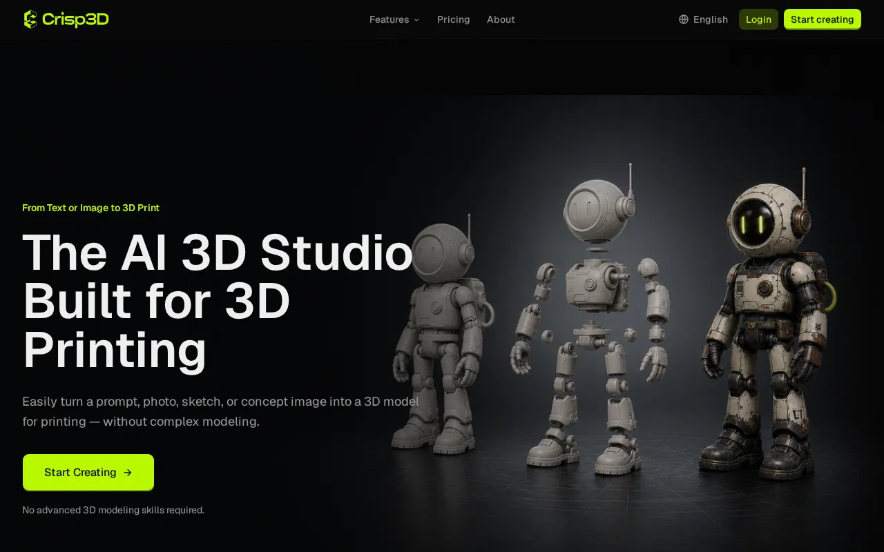 Crisp3D AI — preview screenshot