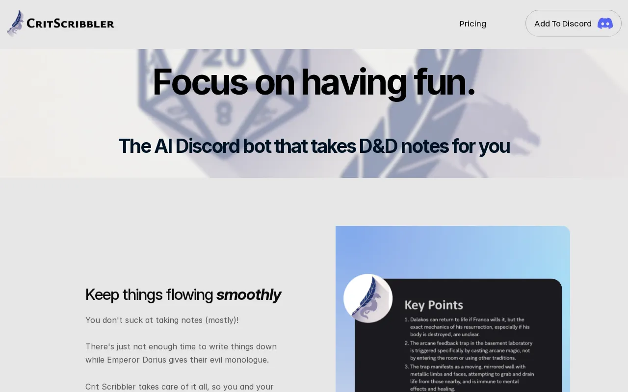 Crit Scribbler — preview screenshot