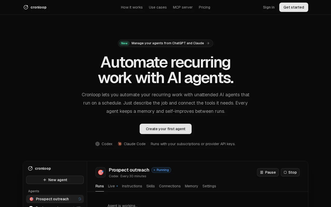 Cronloop — preview screenshot