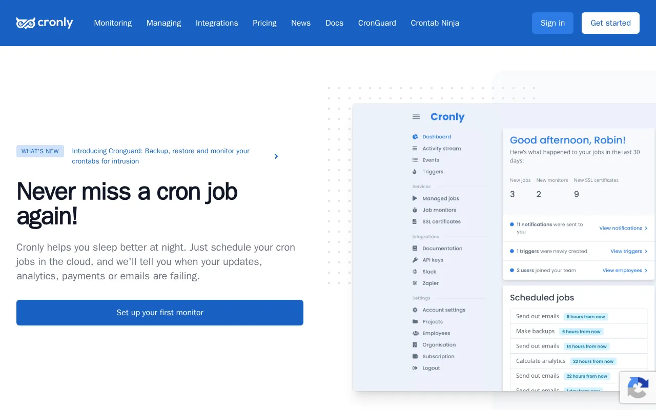 Cronly — preview screenshot