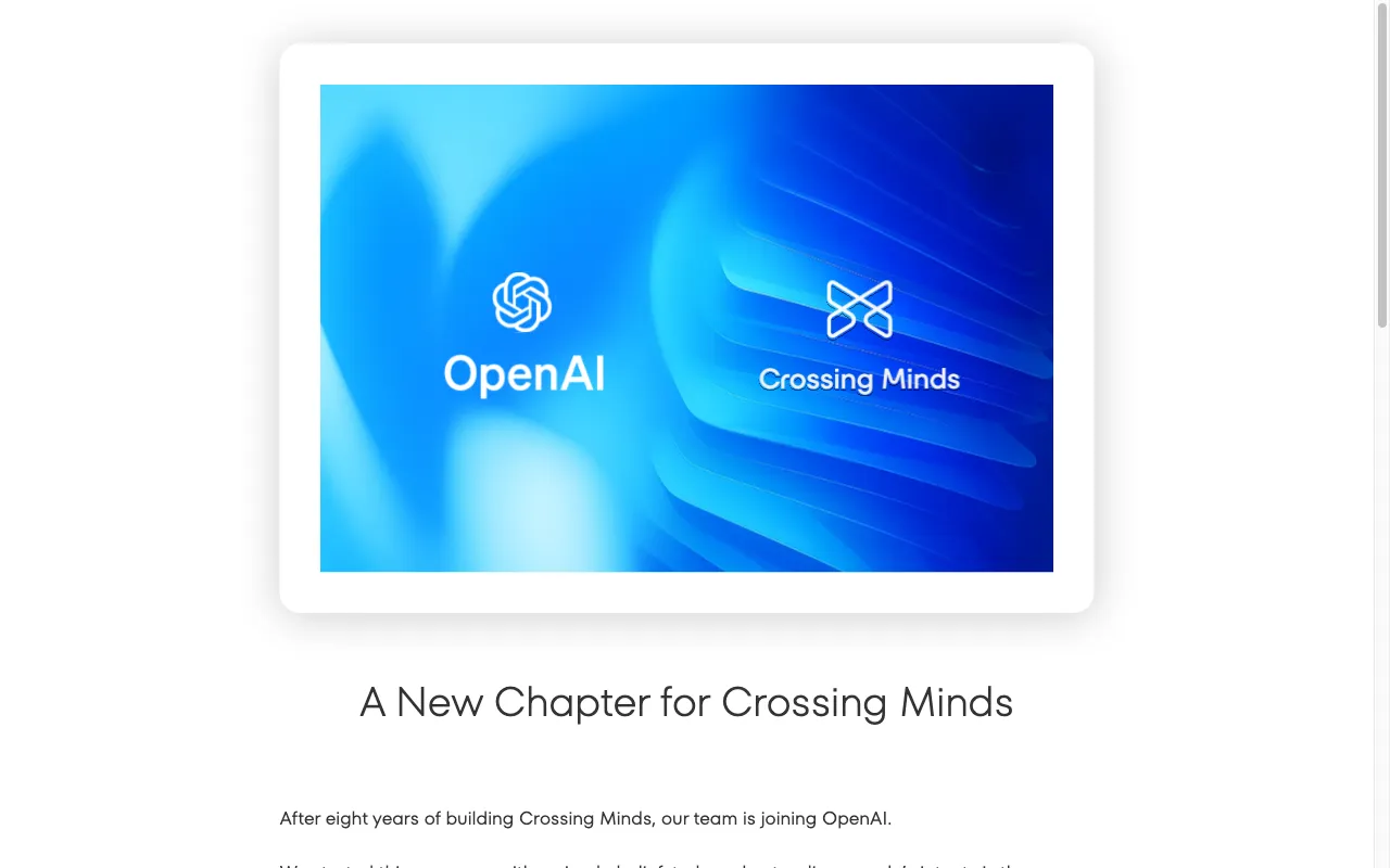Crossing Minds — preview screenshot