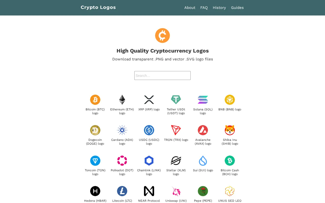Crypto Logos — preview screenshot