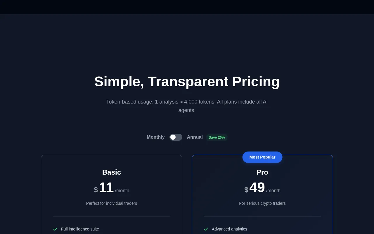 Crypto5 — pricing page