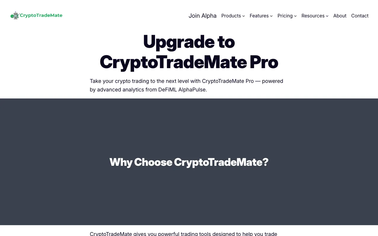 CryptoTradeMate — pricing page