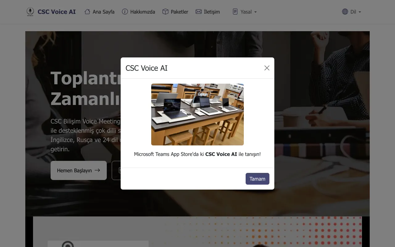 CSC Voice AI — preview screenshot
