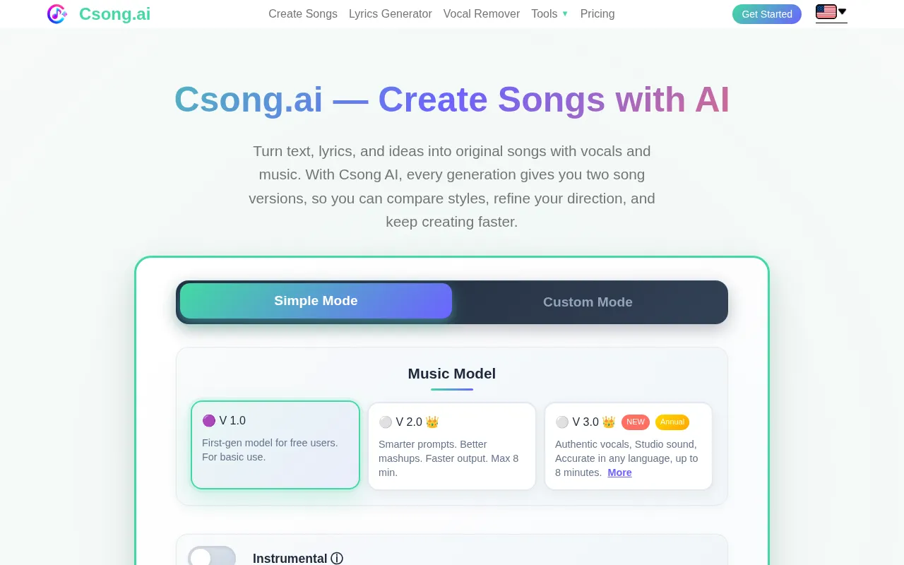 Csong AI — preview screenshot