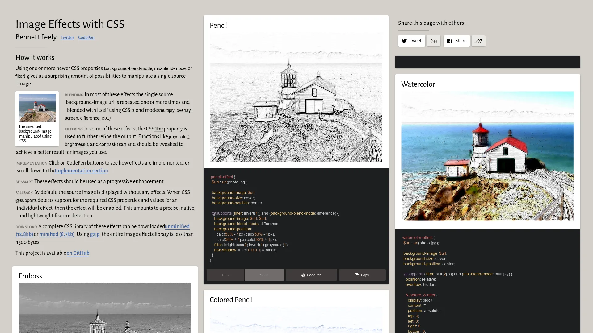 CSS Image Effects — preview screenshot