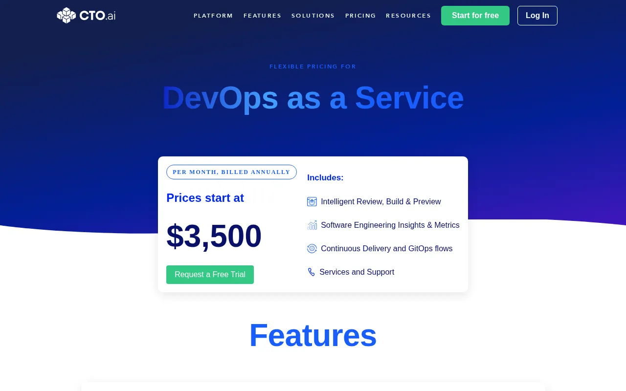 CTO.ai GitHub Comment Workflows — pricing page