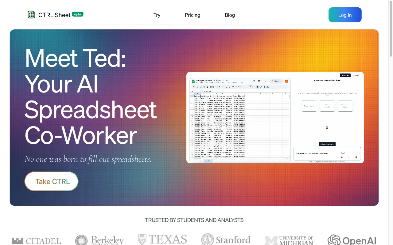 CTRL Sheet — preview screenshot