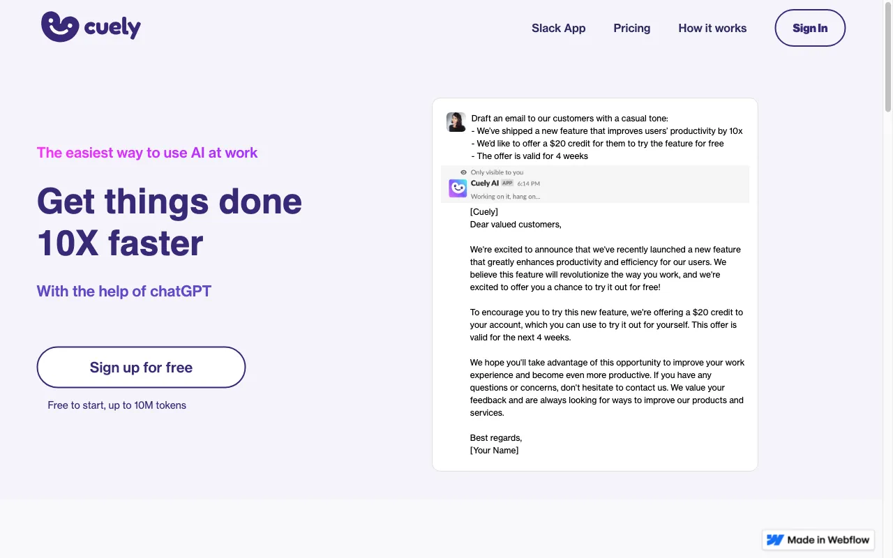 Cuely — pricing page