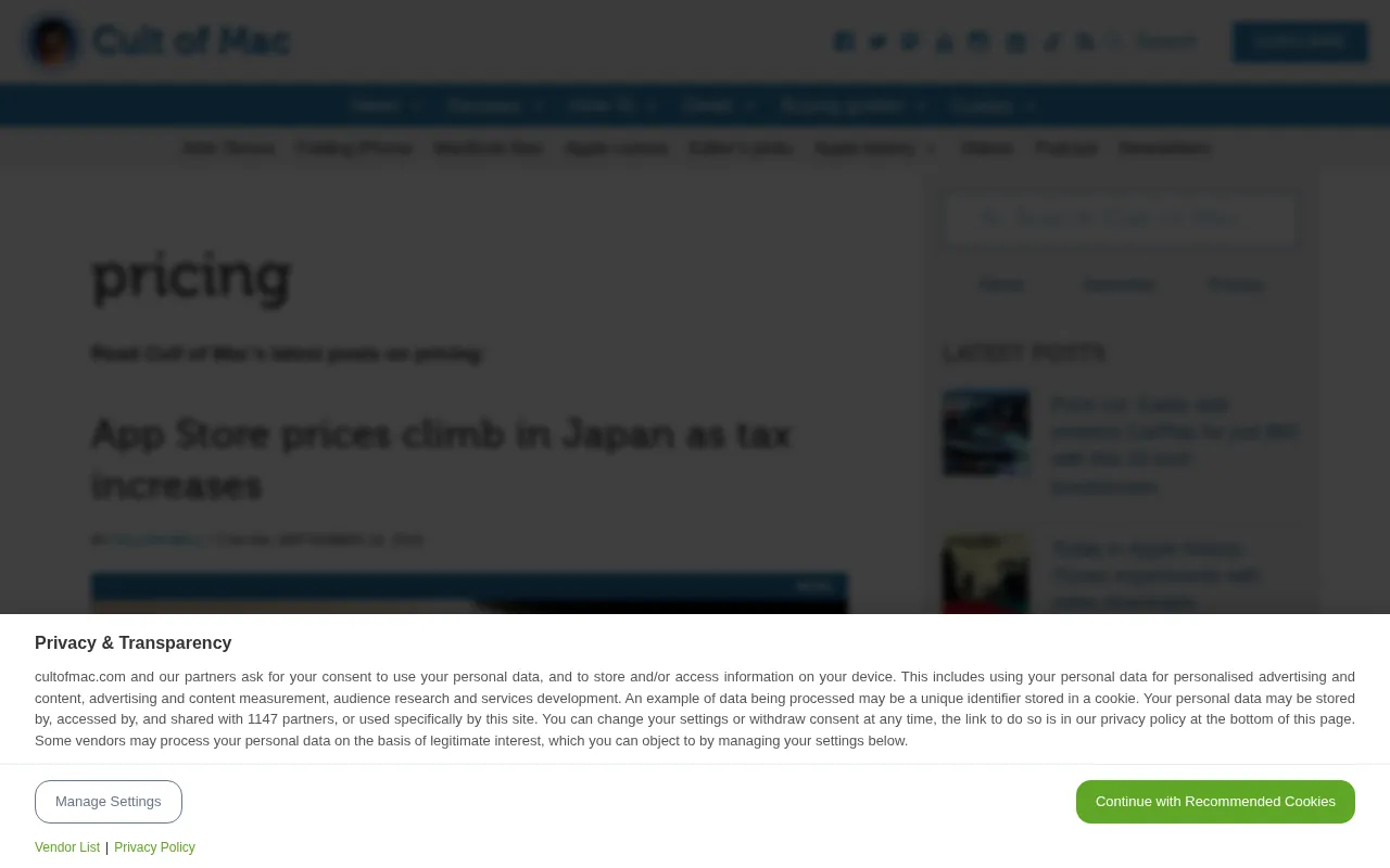 Cult of Mac — pricing page