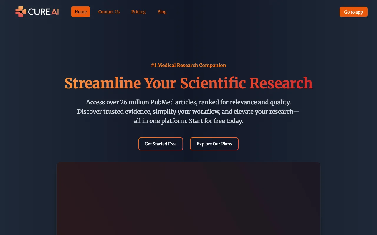Cure AI — preview screenshot