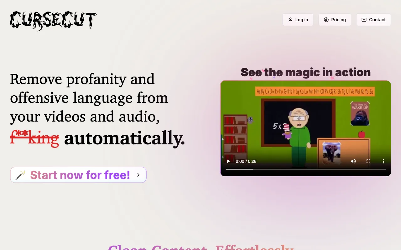 CurseCut — preview screenshot