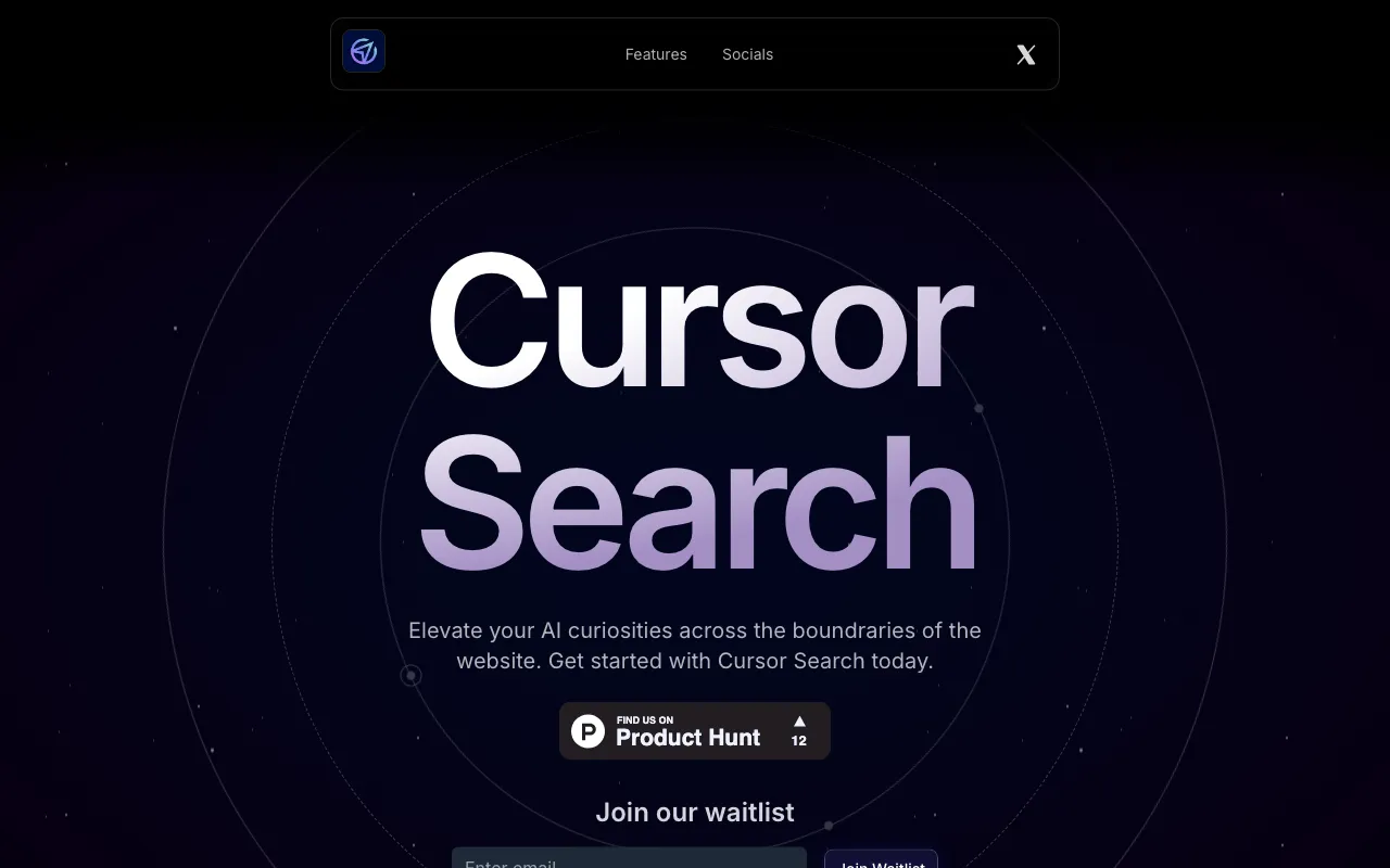 Cursor Search — preview screenshot