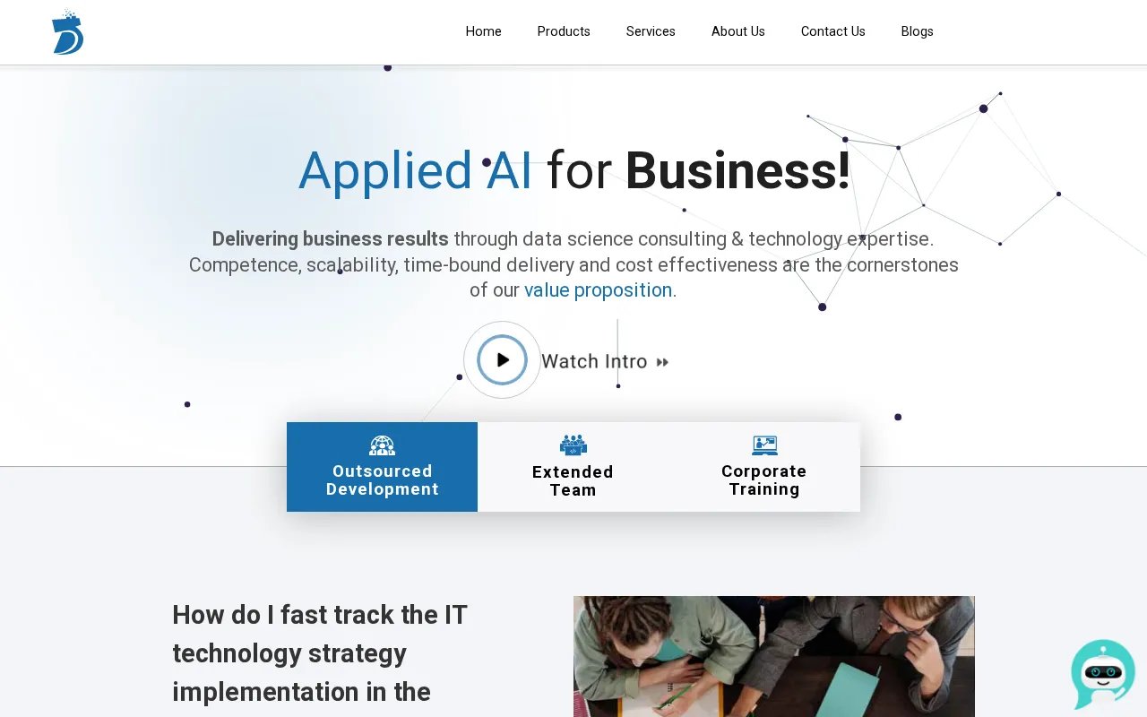 Custom AI Solutions for Optimal Business Outcomes|Dimensionless — preview screenshot