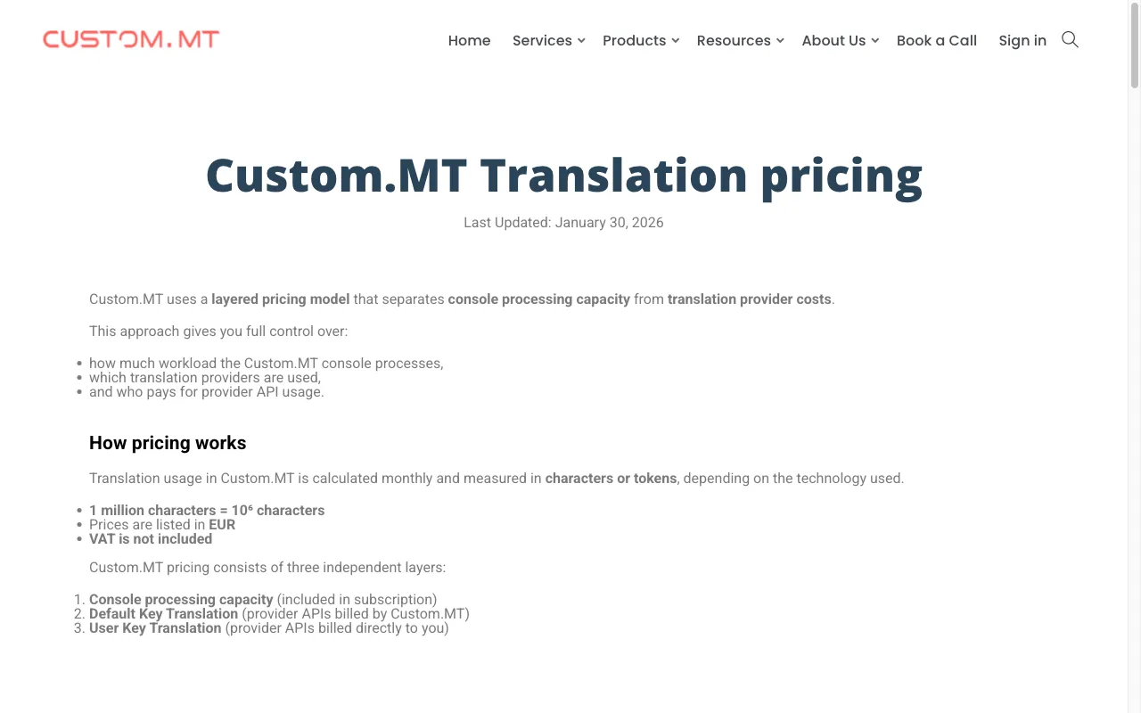 custom.mt — pricing page