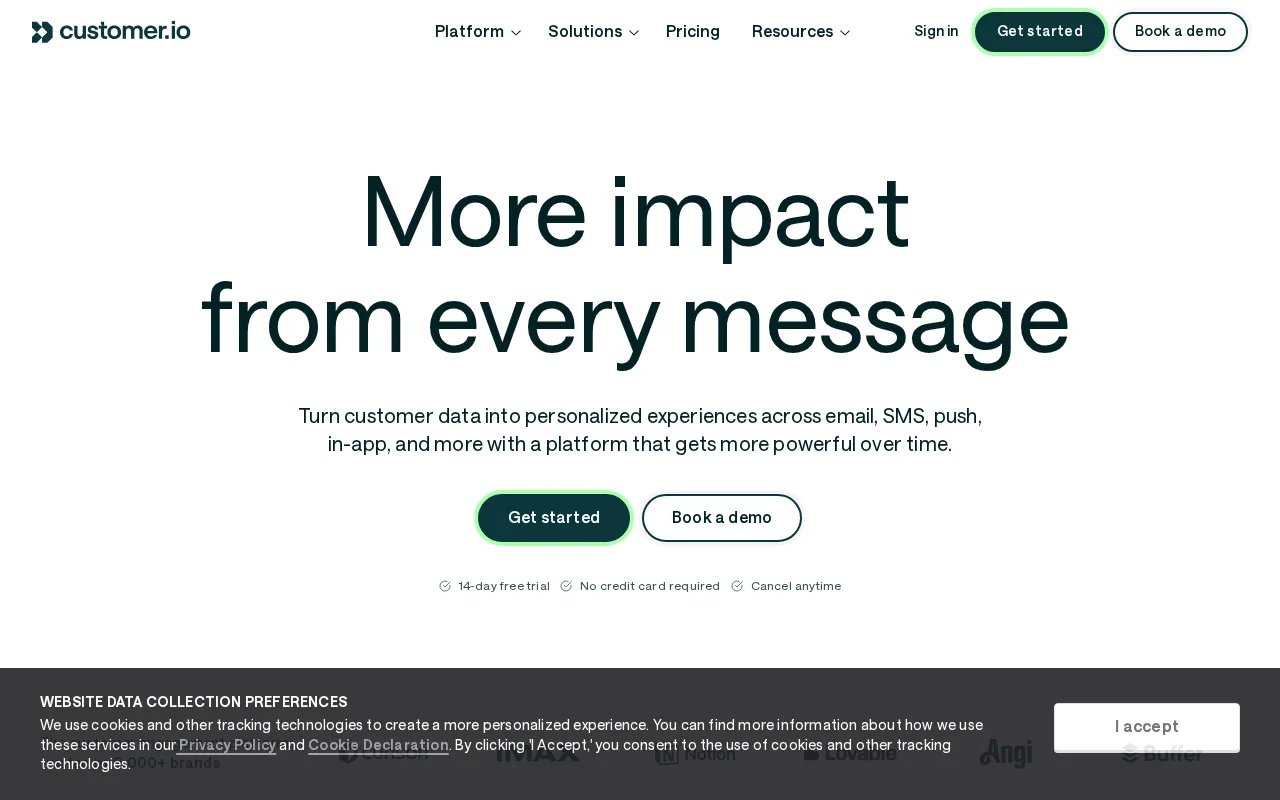 Customer.io — preview screenshot