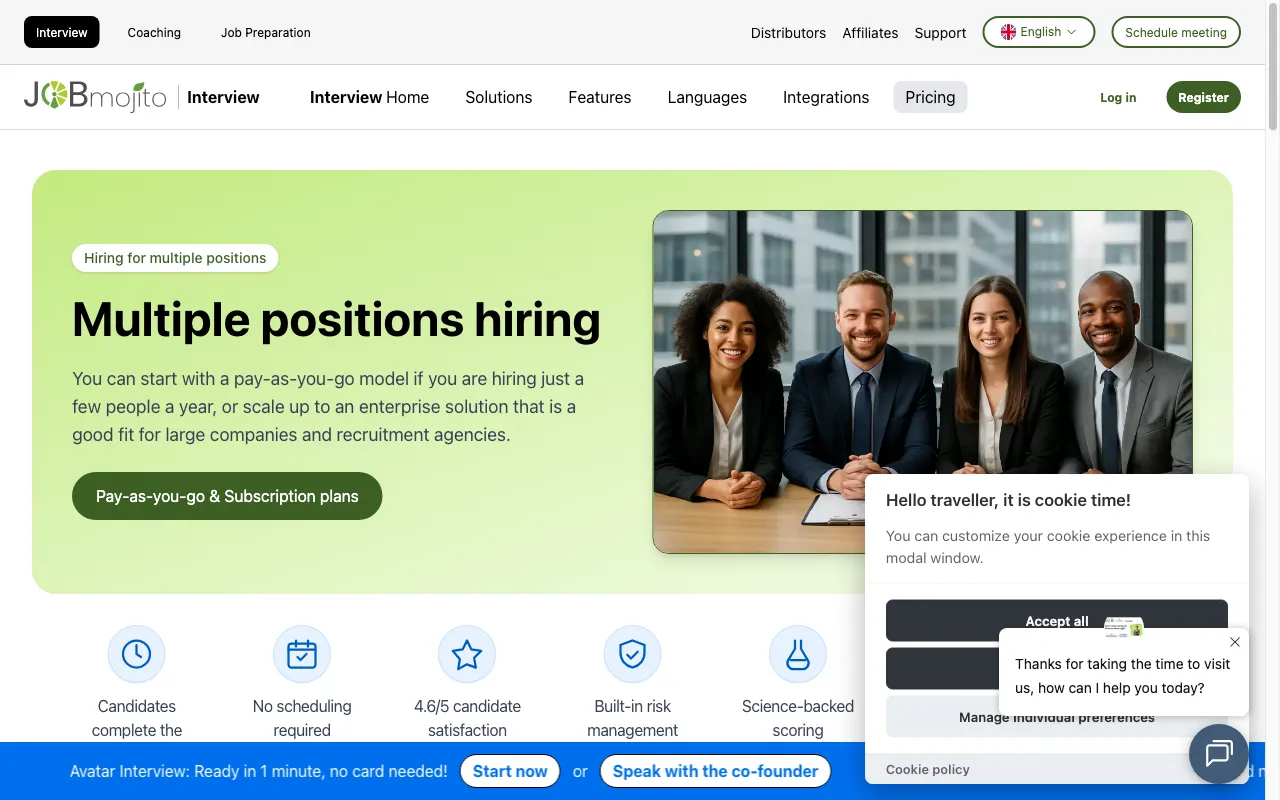 JobMojito — pricing page