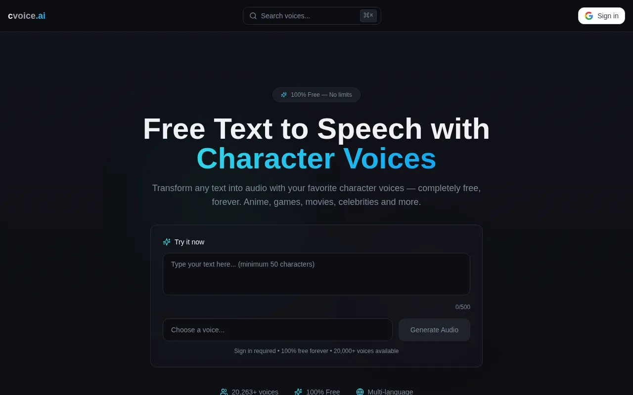 cvoice ai — preview screenshot