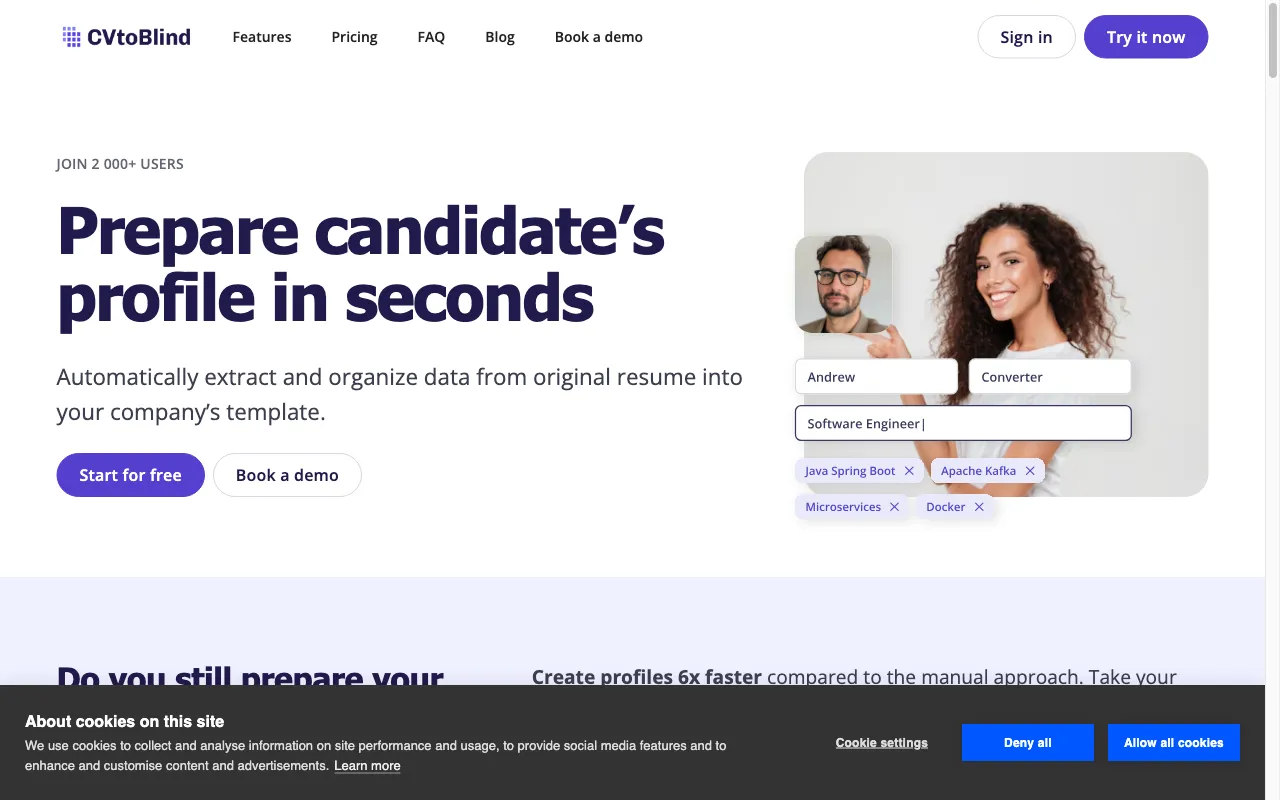 CVtoBlind — preview screenshot