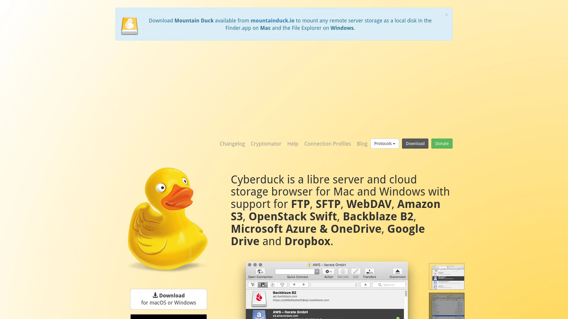 Cyberduck — preview screenshot