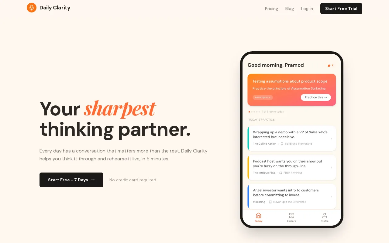 Daily Clarity — preview screenshot