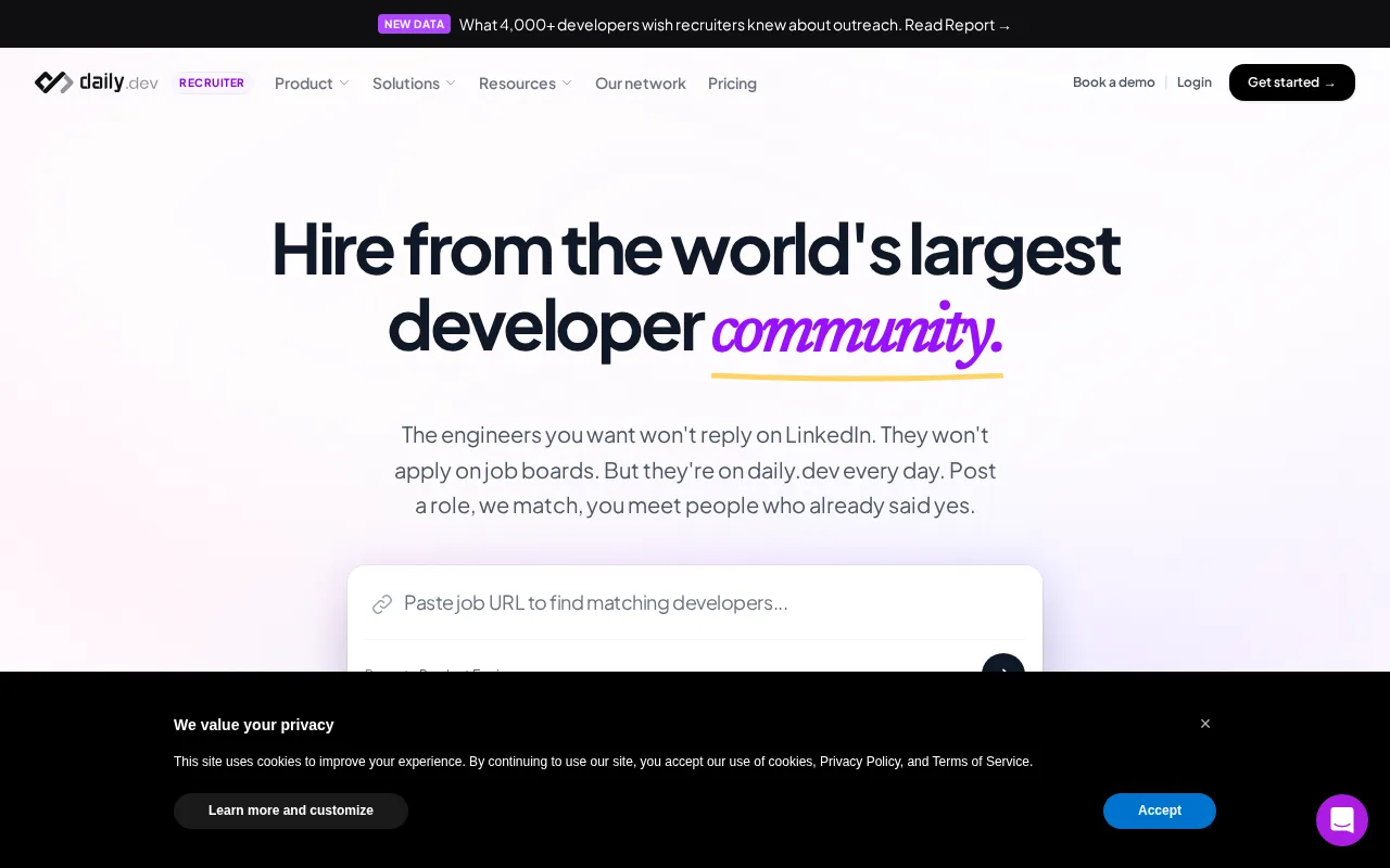 daily.dev Recruiter — preview screenshot