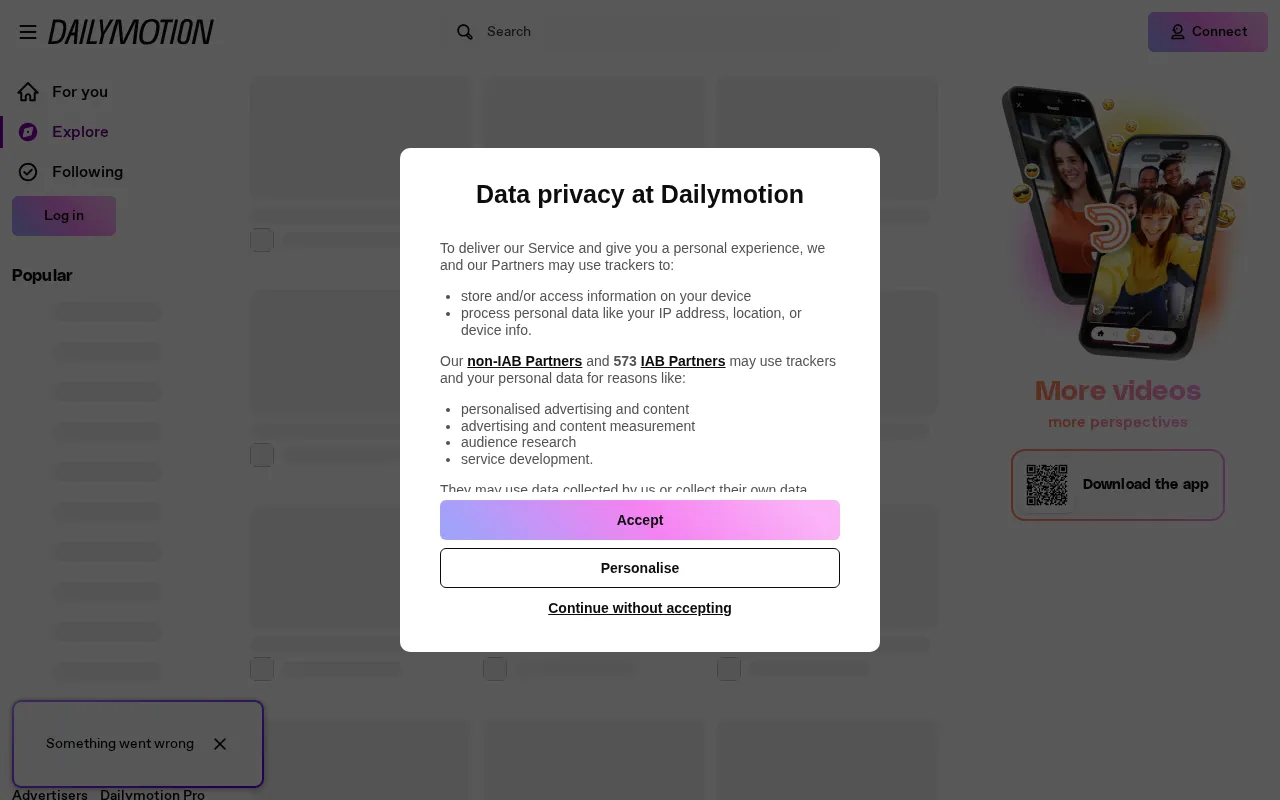 Dailymotion — preview screenshot